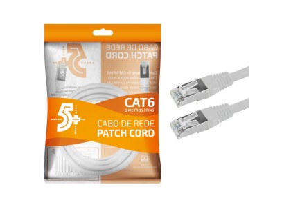 Cabo De Rede 5 Metros Blindado Ethernet Rj45 Cat6